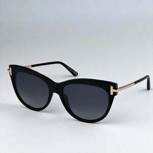 SALE! NEW Tom Ford FT0821/S KIRA 01D Black Polarized Cat Eye Women Sunglasses